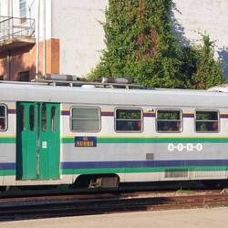 Einer der grünen Zugwagen