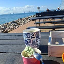 Eis mit Aussicht