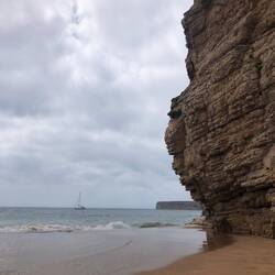 Praia do Beliche, wo ich vorher wurde eiskalt baden gehe...