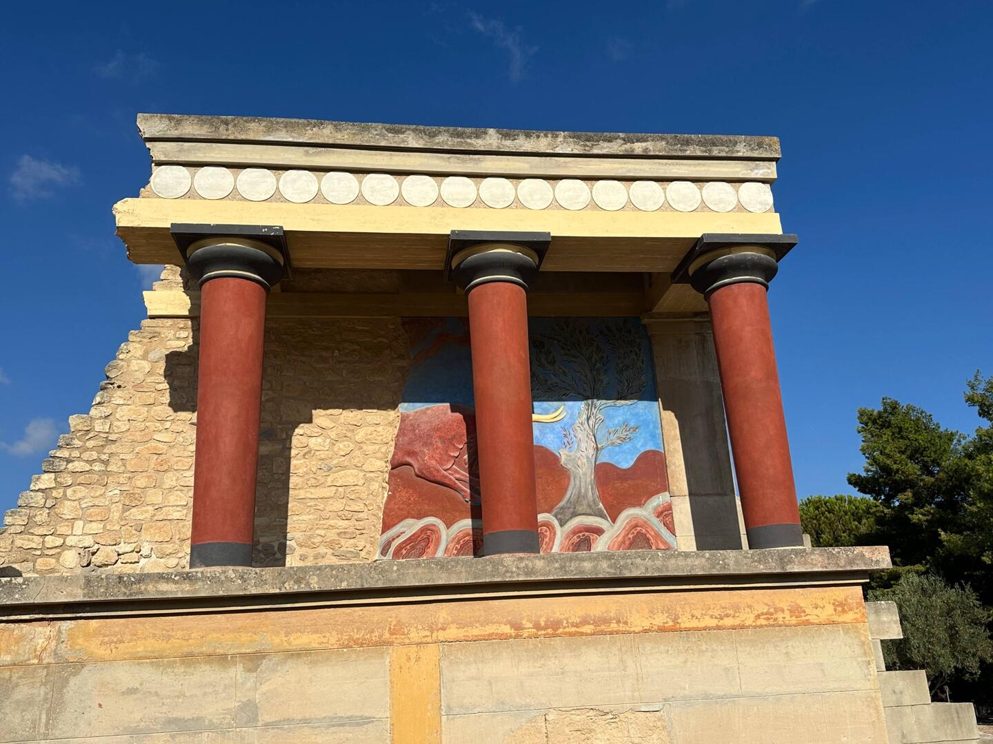 Fabulous fresco on what was the entrance to the palace