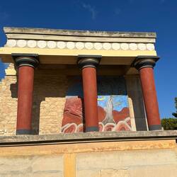 Fabulous fresco on what was the entrance to the palace
