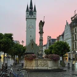 Sonnenuntergang mit Regen