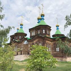 Die russisch-orthodoxe Heilige-Dreifaltigkeitskirche in Karakol