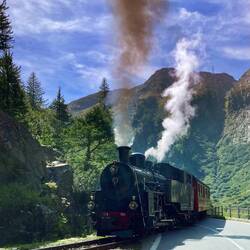 In Gletsch - Furka-Dampfbahn