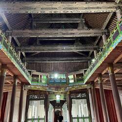 Mosque interior, wood, no nails