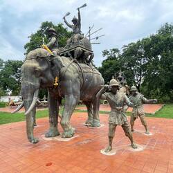 Fun elephant sculptures
