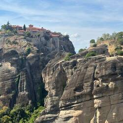 Tiny caves in the side of the mountains were used for solitary prayer by the monks