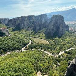 Winding road to get to the monasteries