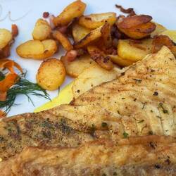 Dorsch für Wolfgang - man beachte die Tellerbeschriftung ...