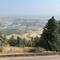 A hazy view east from Lookout Mountain, with Denver obscured