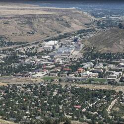 A (borrowed) view on a good day. Clear Creek Valley and brewery, the Colorado Rail Museum beyond