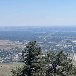 Downtown Denver is visible on a clearer day (borrowed image)