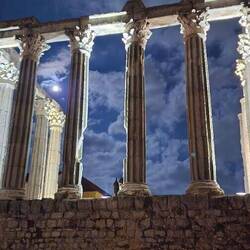 Roman Temple at night