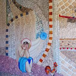 After Peter's third denial of Jesus, the rooster crows... Peter cries.