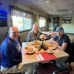 Me, Rosanne and Bill at Docks Grill.