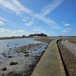 Der freigelegte Weg zum Elizabeth Castle
