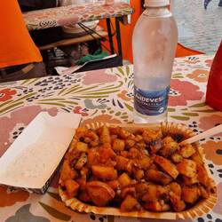 Street food...potato and sausage mix