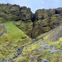 Rauðfeldsgjá Gorge from afar as we head back