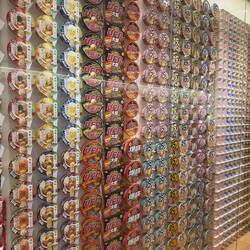 The display of cup and instant noodles.