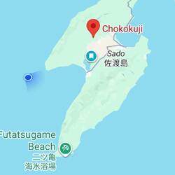 Sado (roter Punkt=Chokokuji Tempel)