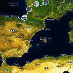 Los diferentes puntos en la cual hemos parado en Campins