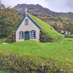 The last church built with a turf roof.