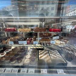 The bakery window displays are works of art!