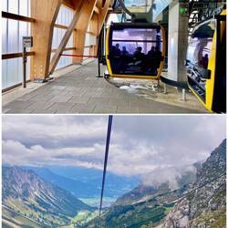 Bei der Talfahrt war's deutlich bewölkter