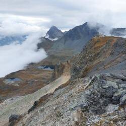 Udsigt fra Tête de Fonteinte Sud. 2.772 m.