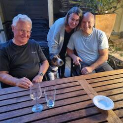 Unsere Freunde Wolli und Claudia mit Kiba🐶