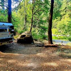 Unser Stellplatzli im Wald