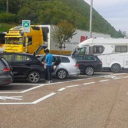 Erster Halt: Typisch italienische Autobahnraststätte mit dem besten Cafè weltweit