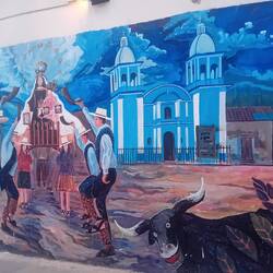 Mural of the cathedral, a long time ago