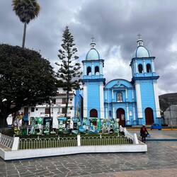 The cathedral and the plaza de Armas