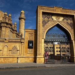 Brad at the entrance to the mosque