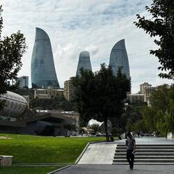 Flame Towers, the landmark buildings of Baku