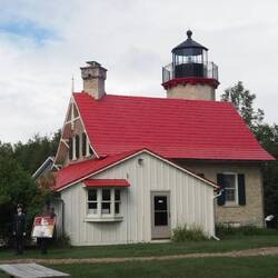 This is a rather small lighthouse.