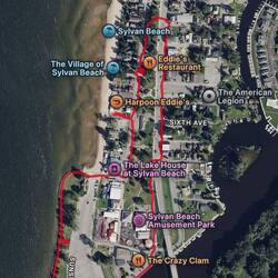 1.45 mile walk around Sylvan Beach this afternoon.