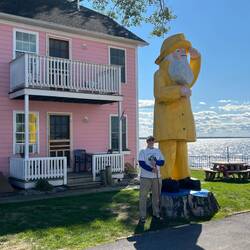 Colby with a Sylvan Beach fisherman