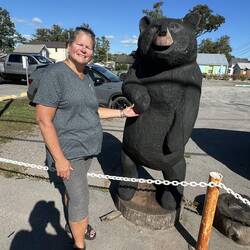 Rosanne with a Sylvan Beach bear