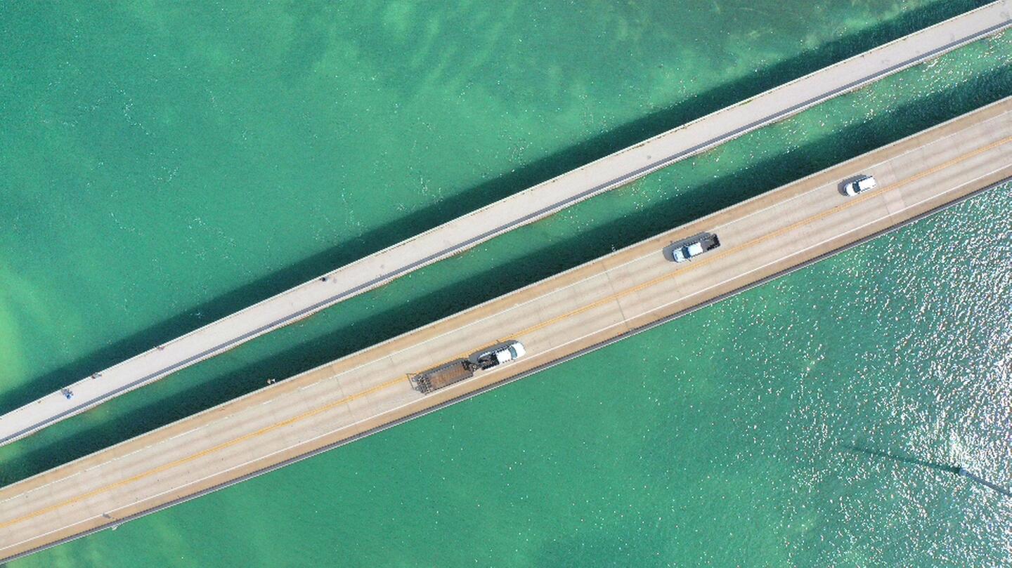 Le Seven Mile Bridge vu du ciel