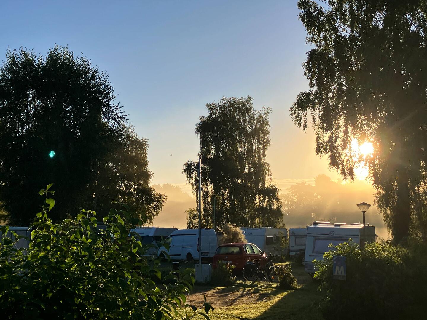 Der Morgen startet etwas neblig