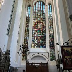 Glasmalerei von 1904. "Das Jüngste Gericht", 26m hoch