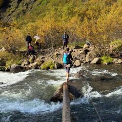 Crossing the river