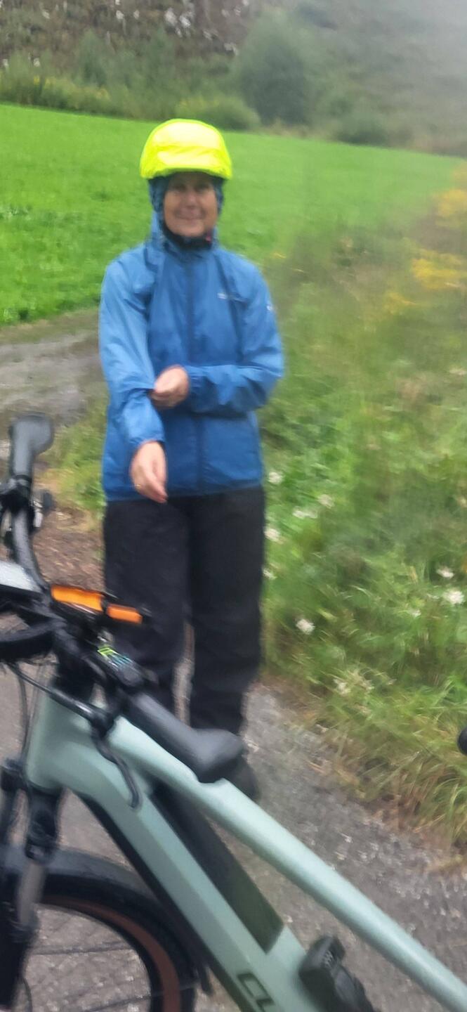 So sieht mein Handy Petra durch die Regenhülle. 🤣