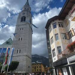 Es gab sehr viele Baustellen in Cortina.