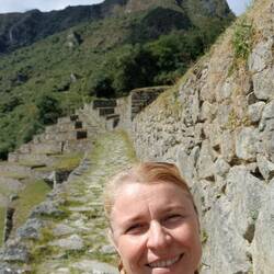 Oben die Spitze des Machu Picchu
