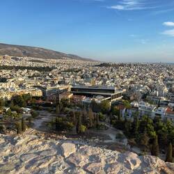 Vue plongeante sur le musée de l'Acropole
