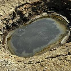 Mud volcano in its early stage