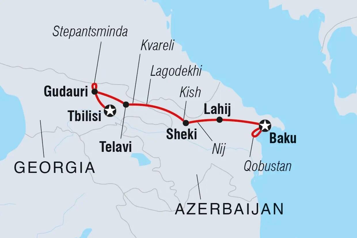 Our tour route